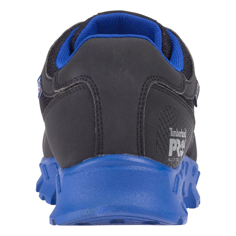 Zapatos De Seguridad Timberland Hombre Pro® Powertrain Alloy Toe Esd Negras/Azules - Chile UKE-31927